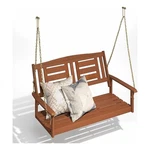 Furinno Tioman 2-SEATER Hanging Wooden Swing With Chain Light. Fixed Price $207.66.