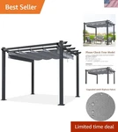 Gray Ripstop Replacement Canopy For Home Depot Hampton Bay Pergola - Durable .... Fixed Price $142.16.