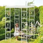 Heavy Duty French Style Outdoor Roof Metal Gazebo White Wedding Canopy Garden Us. Fixed Price $149.92.
