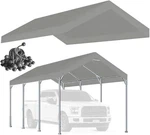 Rutile Ft Carport Replacement Cover, Heavy 10&APOS;X20&APOS;, Gray. Fixed Price $132.43.
