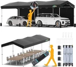Cobizi Carport 10X30 Pop Up Garage Canopy With Sidewalls One Push Party Tent. Fixed Price $268.99.