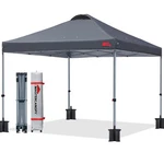 Pop Up Tent 8X8 Durable With Roller Bag Dark Grey Mastercanopy. Fixed Price $179.99.