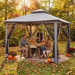 10'X10' Patio Gazebo With Mosquito Netting Outdoor Heavy Duty Party Canopy Tent. Fixed Price $169.99.