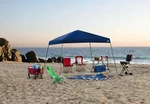 Sportcraft Instant Canopy 10X10' Slanted Legs Tent, Blue Cover Tailgate -vhtf. Fixed Price $99.99.