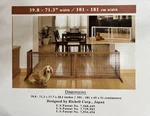 Richell Wood Freestanding Pet Gate Large Brown- Brand New-. Fixed Price $139.99.