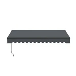 Aleko Black Frame Retractable Home Patio Canopy Awning 10 X 8 Ft Grey Color. Fixed Price $246.75.