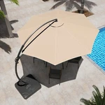 Lausaint Home 12FT Sunbrella Patio Cantilever Umbrella With Base, 360. Fixed Price $512.99.