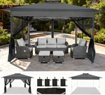 13X13FT Pop Up Gazebo Screen Tent Outdoor Garden Patio Shelter With Carry Bag. Fixed Price $159.99.