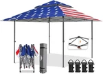 Pop Up Canopy Tent 13X13 Straight Leg Instant Outdoor American Flag Eagle Peak. Fixed Price $294.69.