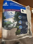 Coolaroo Ready-to-hang Shade Sail Triangle 11 10 Pebble With Ropes Uv Block 8. Fixed Price $20.00.