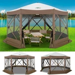 15X15 Ft Pop Up Gazebo With Sidewalls - Large Portable Canopy Tent Brown. Fixed Price $349.99.