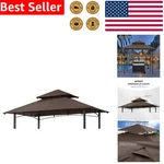 Durable Grill Gazebo Replacement Canopy Brown Polyester Garden Style Vented Top. Fixed Price $66.78.