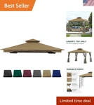 Water-resistant Beige Canopy Cover For 10 X 12 Sunjoy Gazebo Protection. Fixed Price $160.15.