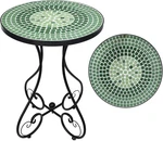 Mosaic Tile Outdoor Side Table - Metal Frame Accent For Patio & Garden. Fixed Price $116.99.