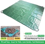 Yard Garden Waterproof Tarp With 4 Handles For Leaf Sandbox Cover Outdoor. Fixed Price $20.04.