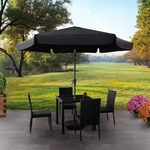 10FT Outdoor Round Patio Umbrella Crank And Tilt Function Canopy Corliving Black. Fixed Price $120.00.