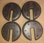 Quik Shade Set Of 4 Heavy Duty Weight Plates For 16 X 8.5', Black Lbs. Fixed Price $10.00.