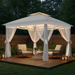 Pop Up Gazebo Tent 11X11 Ft Sturdy Metal Frame Double Roof Mosquito Netting. Fixed Price $139.20.