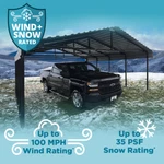 Arrow Storage Products Wide Steel Carport 20X20X7 20X24X7 20X29X7 White Grey. Fixed Price $2699.99.