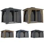 Outsunny X 10'/12' Outdoor Patio Gazebo, Double Roof Canopy Shelter. Fixed Price $264.99.