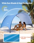 Vevor Beach Tent Sun Shelter For 4 Person, Upf 50+ Protection, Portable Shad. Fixed Price $63.95.