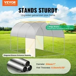 Vevor Walk-in Tunnel Greenhouse 9.58X6.43X6.23FT Galvanized Frame Pe Cover White. Fixed Price $100.47.