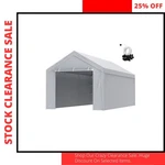 Carport Canopy Cover Top Side Wall 10X20 Ft Garage Tent Shelter. Fixed Price $214.99.