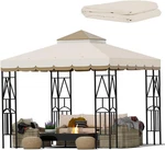 Morikoro 10X10 Canopy Replacement Top Double Tiered Beigebrown With. Fixed Price $71.23.
