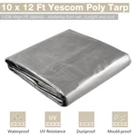 Yescom 10X12FT 10-MIL Plastic Tarp Waterproof Heavy Duty Eyelets Furniture Cover. Fixed Price $39.90.