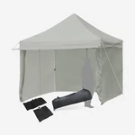 Costway 10X10FT Pop Up Gazebo 5 Height Adjust Folding Tent W/ Awning Grey. Fixed Price $84.99.