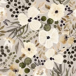 18"X236" Boho Cream/brown Daisy Flower Peel And Stick Self Adhesive Wallpaper. Fixed Price $51.99.