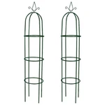 Vidaxl Garden Tower Trellis 2 Pcs, Weather-resistant, 74.8"H 14.9"W Dark Green. Fixed Price $61.99.