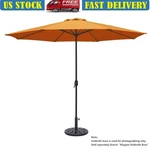 11FT Patio Umbrella Outdoor Market Steel Frame Water-resistant Garden Beach Use. Fixed Price $51.02.