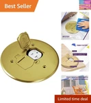 Dual Flip Lid Floor Box Cover, 5.625" Diameter, 1 Gang, 20A Tamper-weather Re.... Fixed Price $113.99.