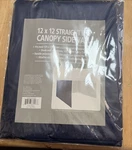12X12 Straight Leg Canopy Sidewall Mesh Navy Durable Polyester Outdoors New. Fixed Price $35.00.