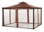 New Replacement Sunjoy Brown Mosquito Netting For Florence 10' X 12' Gazebo. Fixed Price $89.99.
