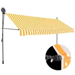 Manual Retractable Awning With Led 137.8" White And Orange. Fixed Price $148.27.