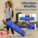 Vivohome 10X10FT Canopy Blue Screen Tent Mosquito Netting 2 Doors Roller Bag. Fixed Price $189.99.