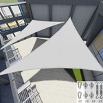 Sun Shade Sail Gray Triangle Permeable Canopy Cover Garden Pool Outdoor W/kits. Fixed Price $102.49.