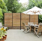 Backyard Discovery 96X72 Cedar Privacy Screen Wall Add-on Kit Outdoor Panel. Fixed Price $352.84.