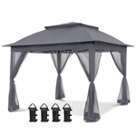 Pop Gazebo 11X11 Instant Canopy Mesh Netting Upf 50+ Dark Gray Coos Outdoor. Fixed Price $259.99.