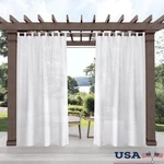 Semi Sheer Indoor Outdoor Tab Top Curtains Uv Resistant Water Mildew Safe New. Fixed Price $29.26.