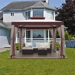 Patio Gazebo Tent Outdoor Canopy Shelter 10'X10' With Removable Netting. Fixed Price $102.99.