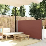 Vidaxl Retractable Side Awning Polyester W/ Pu Coating Powdercoated Steel Brown. Fixed Price $90.00.