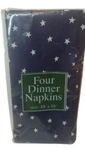 Bardwil Linens 4PC Dinner Napkins Navy Blue Americana All Stars 19"X19". Fixed Price $19.99.