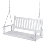 Shine Company Maine 54" Outdoor Wood Porch Swing With Chains, Hanging Bench, .... Fixed Price $217.21.