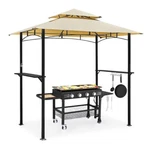 8' X 5' Grill Gazebo Canopy 2 Tier Bbq Shelter For Patio Backyard. Fixed Price $99.99.