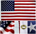 6X10 Ft Usa American 600D Embroidered Flag Grommets (heavy Duty Hurricane Proof). Fixed Price $78.88.