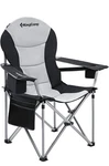 Kingcamp Heavy Duty Steel Padded Camping Folding Chair With Cooler Bag - Black. Fixed Price $78.00.