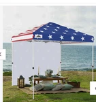 Eagle Peak 8X8FT Slant Leg Pop Up Canopy Tent Sidewall American Flag Color. Fixed Price $101.00.